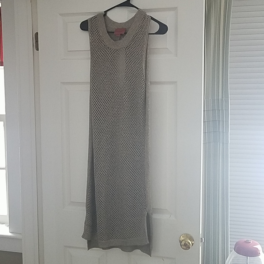 I.Maddine Gold peekaboo dress size M